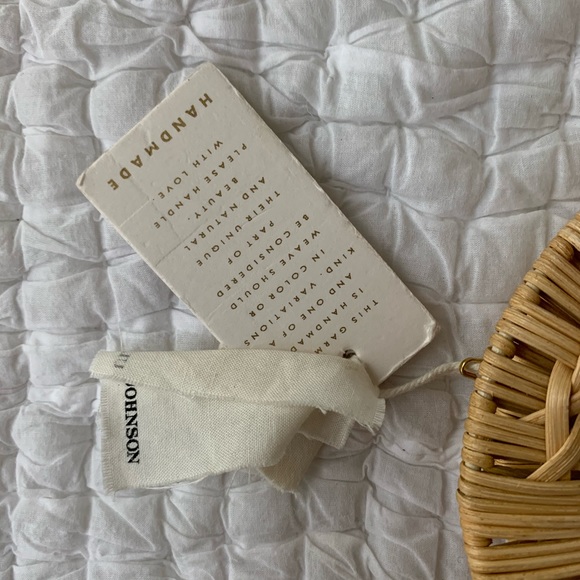 CSD Ulla Johnson Kenya Mini Beaded and Wicker Tote - Picture 4 of 7